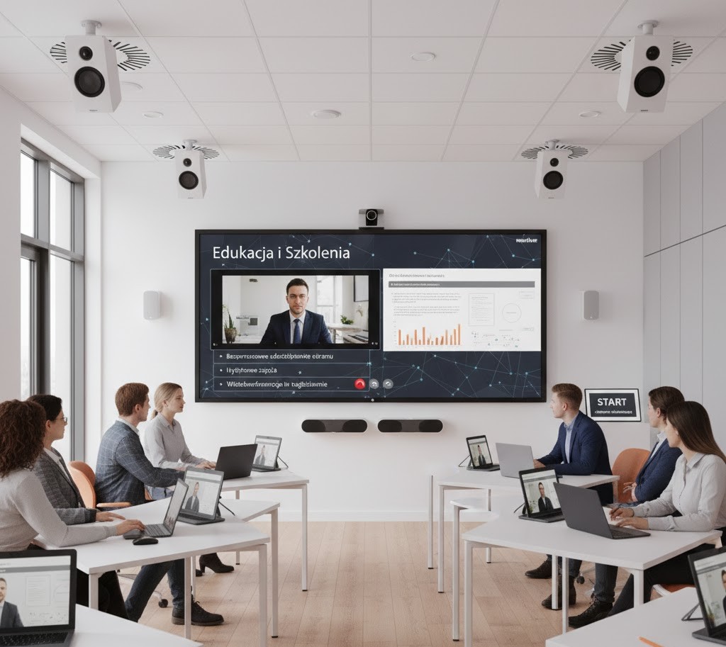 Sala szkoleniowa z monitorem interaktywnym